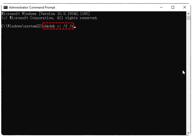 Image of the CHKDSK Utility